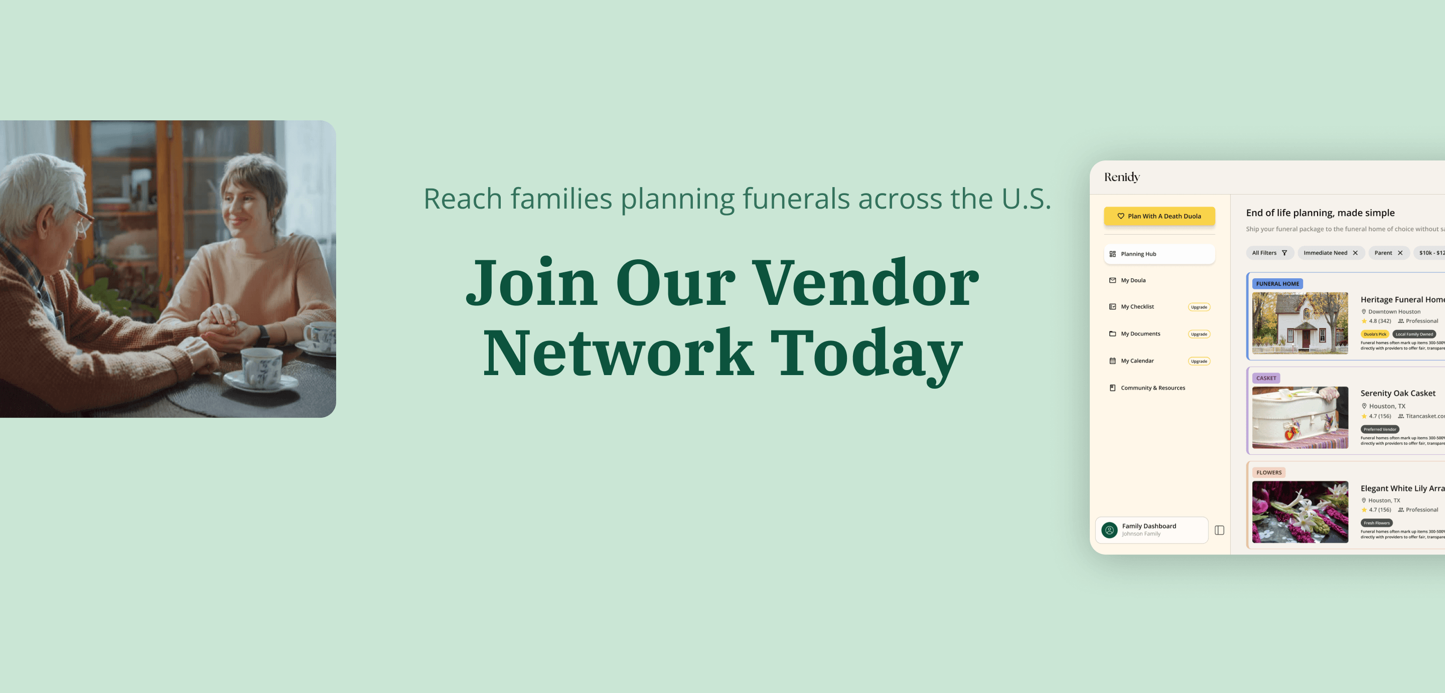 Funeral planning support