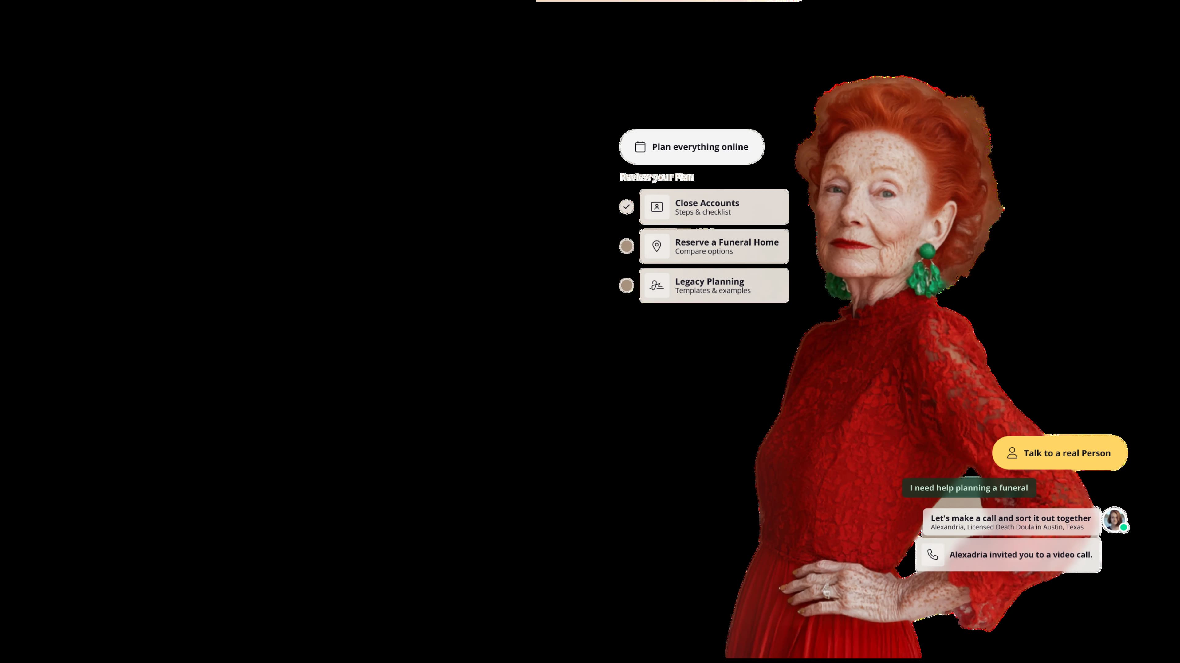 Funeral planning support